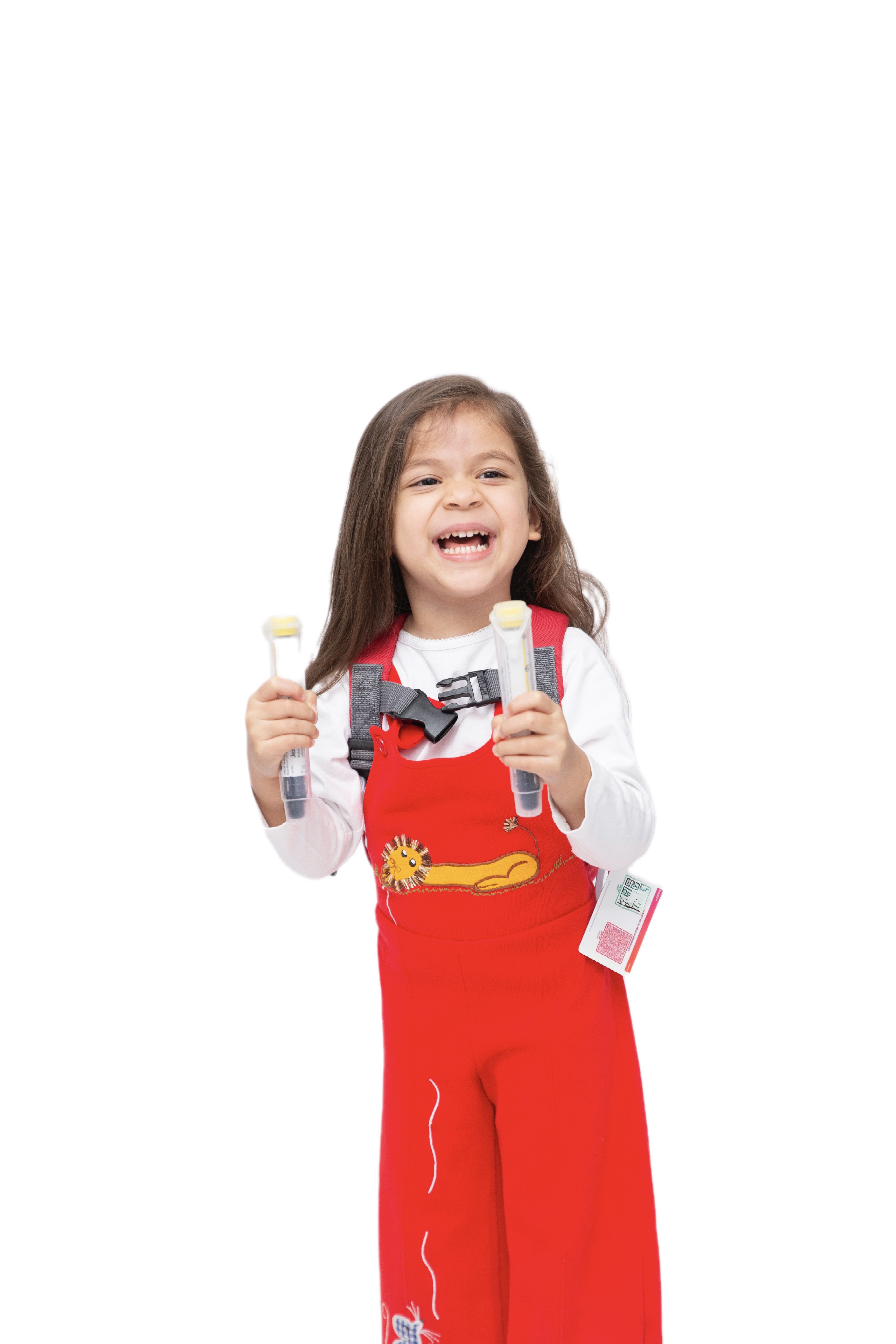 Gia carrying her life saving medication